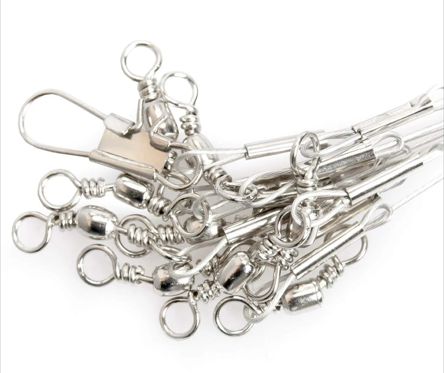 Fishing Wire Leader Trace with Swivel Snap image indicator(4)