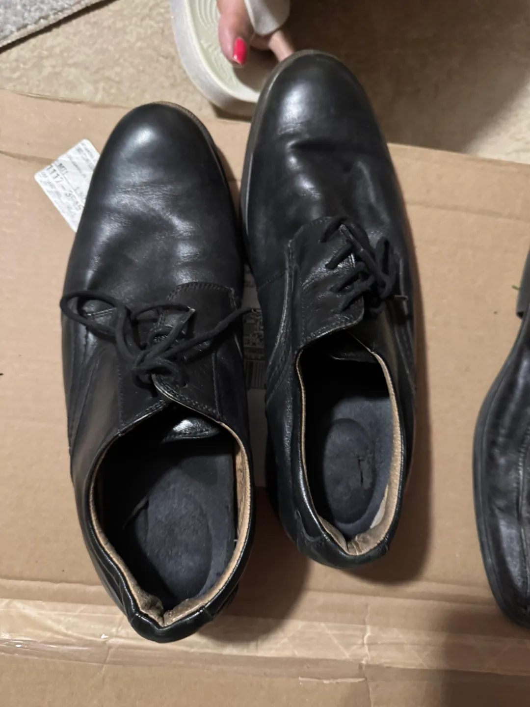 Florsheim Comfortech Black Leather Dress Shoes Size 9 thumbnail