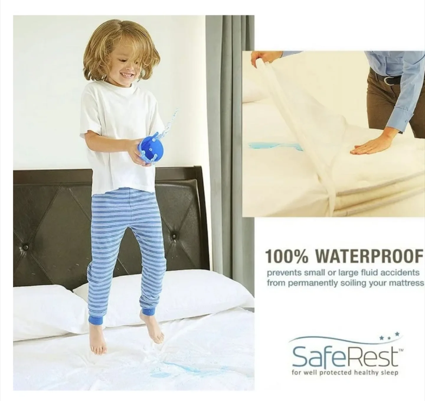 SafeRest Premium Queen Pillow Protector - New image indicator(3)