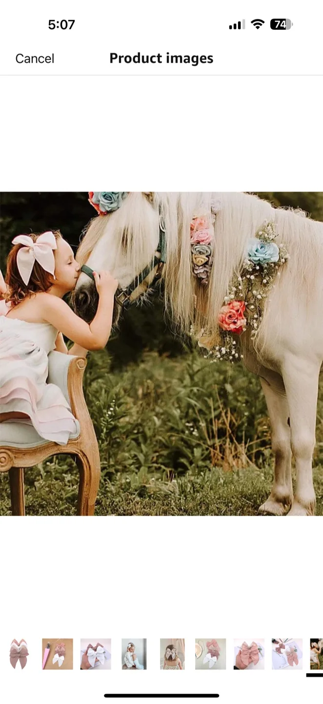 Linen Hair Bows - Set of 4 image indicator(9)