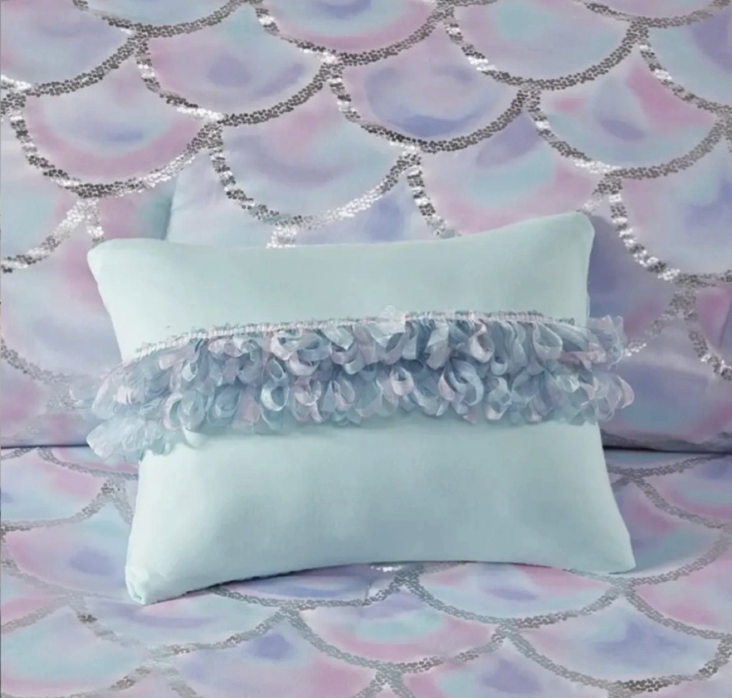 Mermaid Microfiber Reversible Comforter Set - photo 4