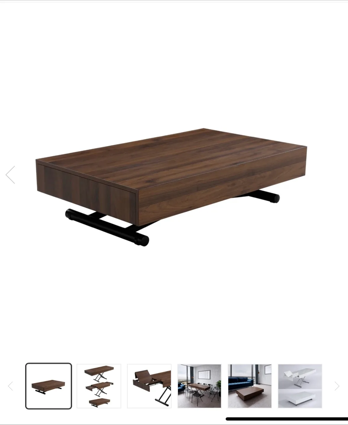 Expandable Convertible Coffee Table to Dinner Table thumbnail