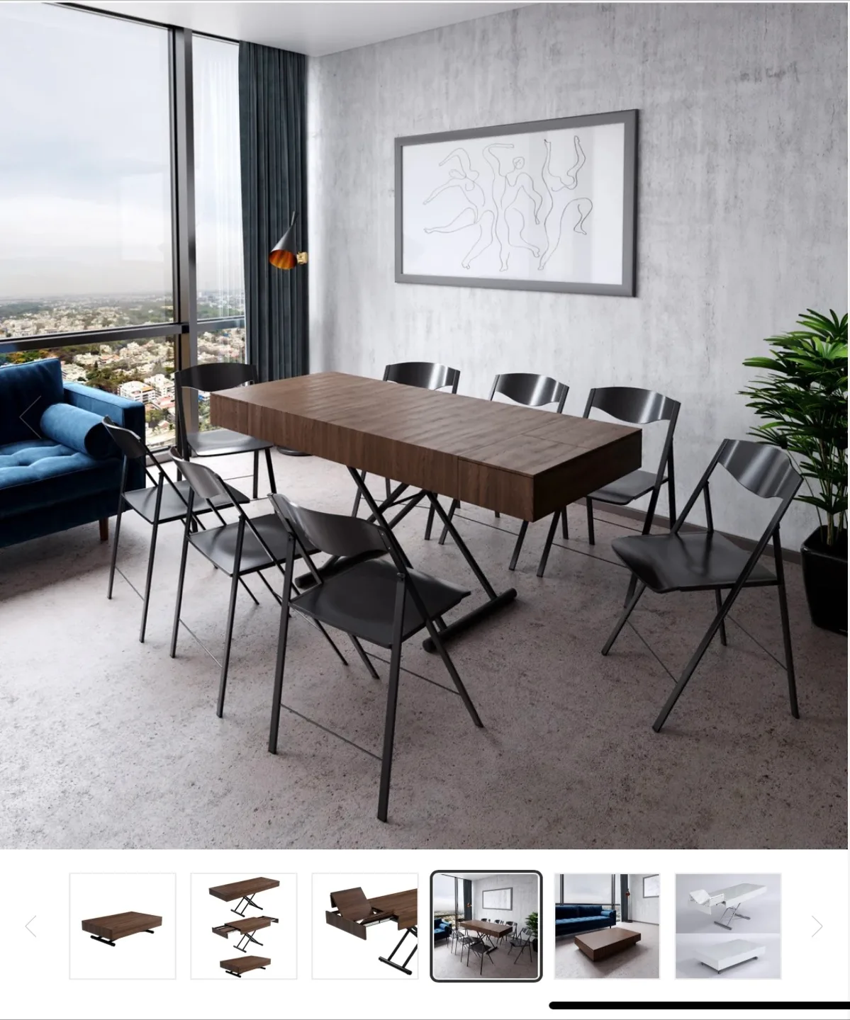 Expandable Convertible Coffee Table to Dinner Table image indicator(4)