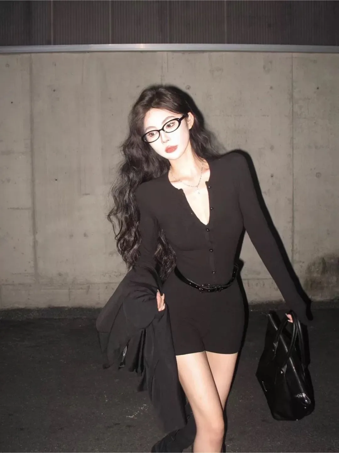 Black Button Up Bodysuit thumbnail