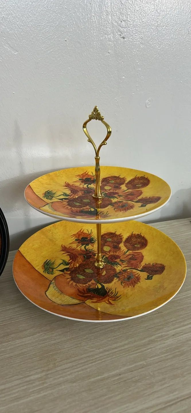 McIntosh Sunflowers Two-Tiered Serving Stand thumbnail