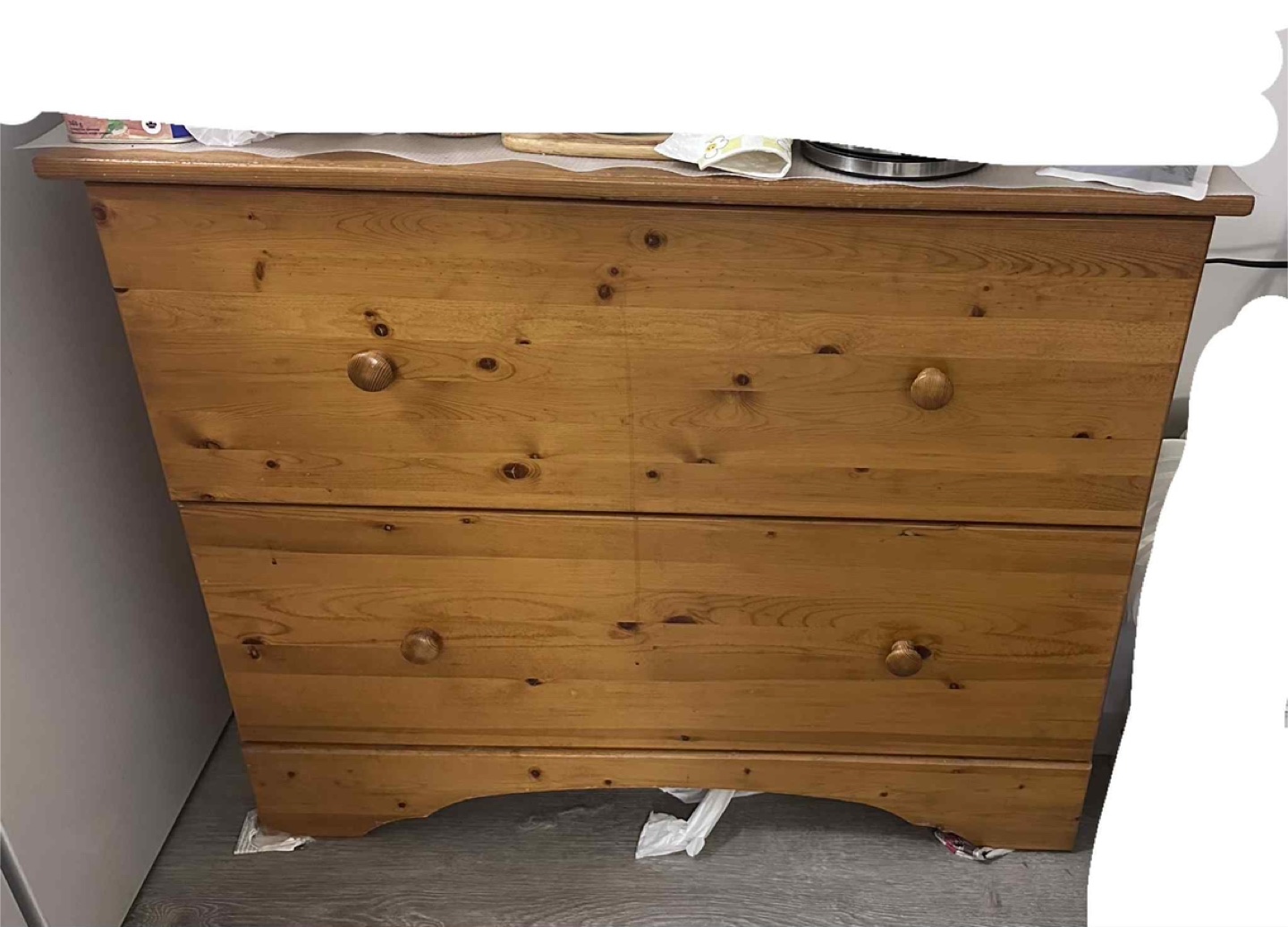 Wooden 2-Drawer Dresser