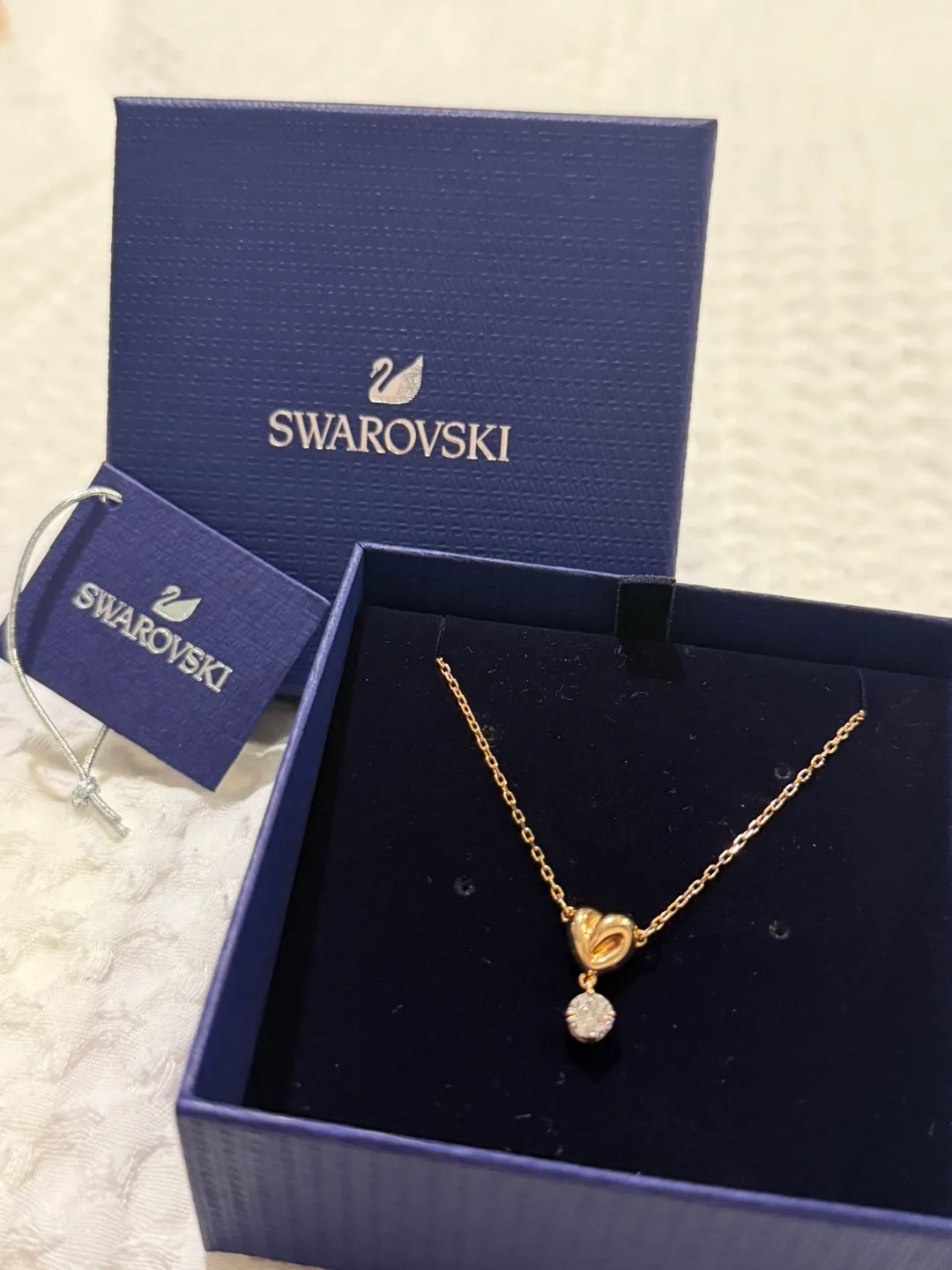 Swarovski Gold-Tone Heart Pendant Necklace image indicator(2)