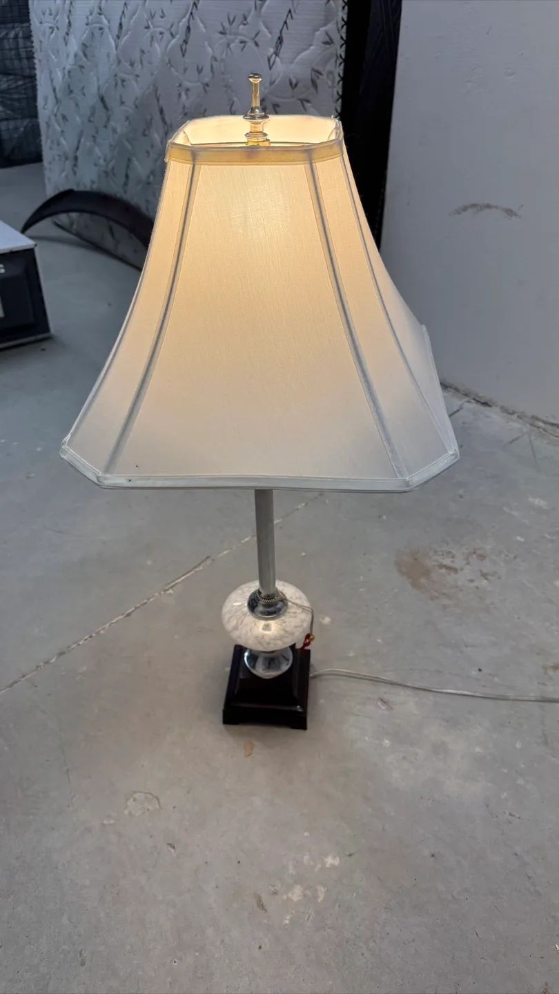 Table Lamp - Black Base, White Shade thumbnail