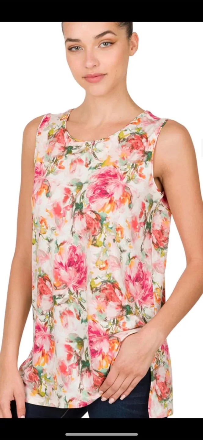 Floral Sleeveless Top image indicator(4)