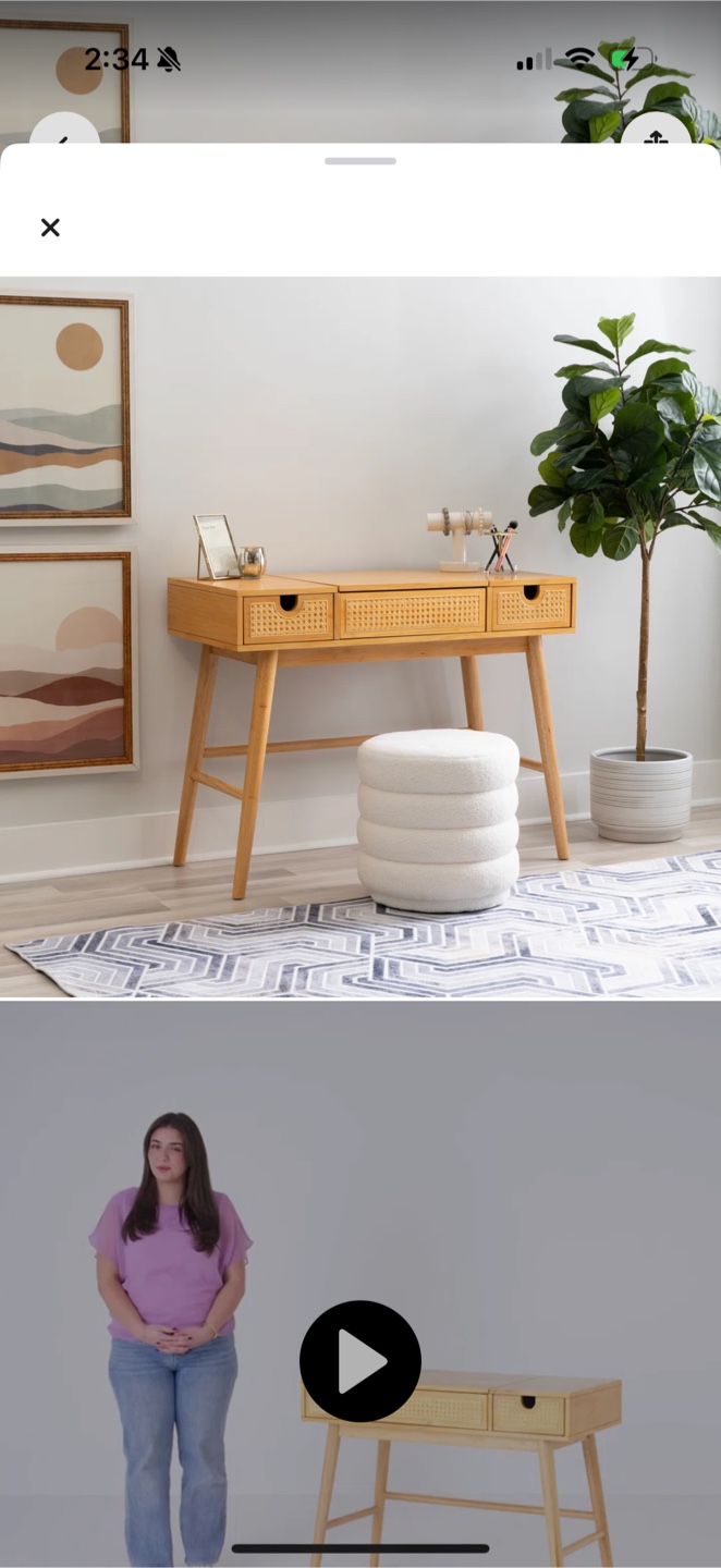 Mid century modern vanity desk - photo 3