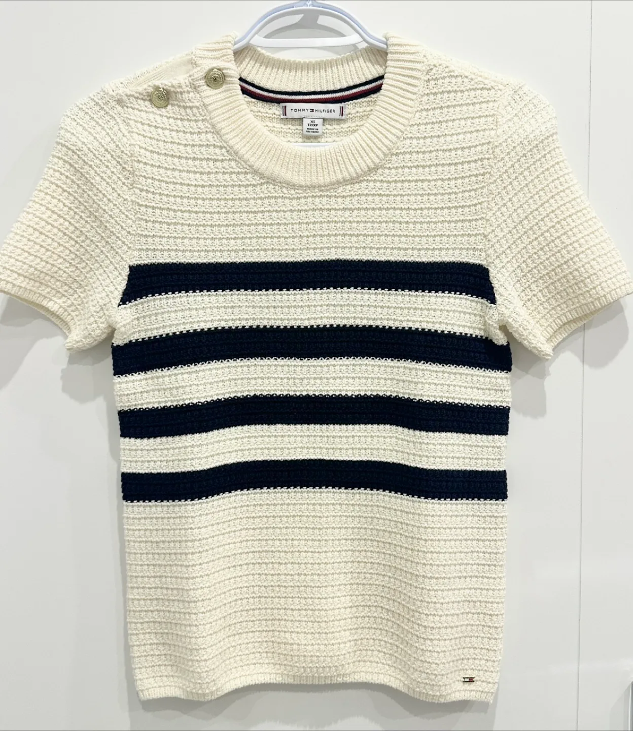 Tommy Hilfiger Striped Knit Top - Size XS