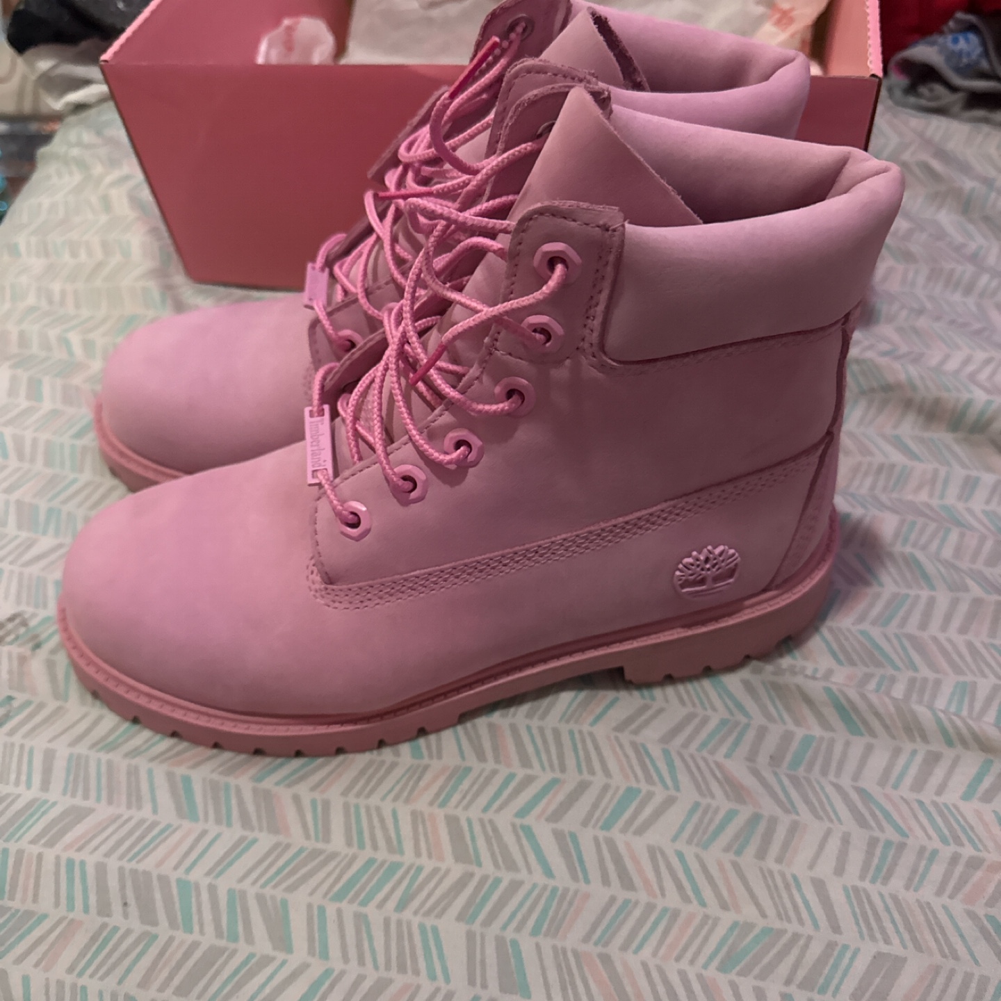 Timberland Premium 6 Inch Waterproof Boots - Light Pink - Size 7