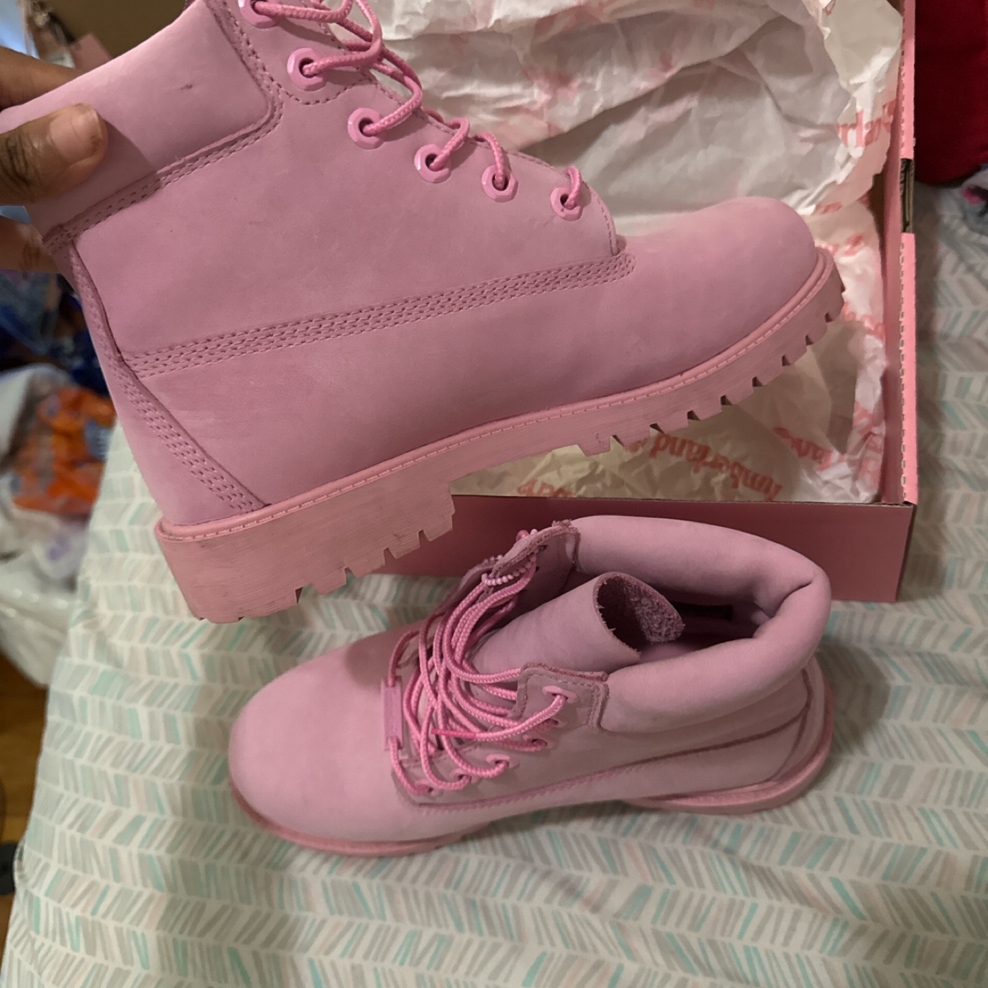 Timberland Premium 6 Inch Waterproof Boots - Light Pink - Size 7 - photo 2