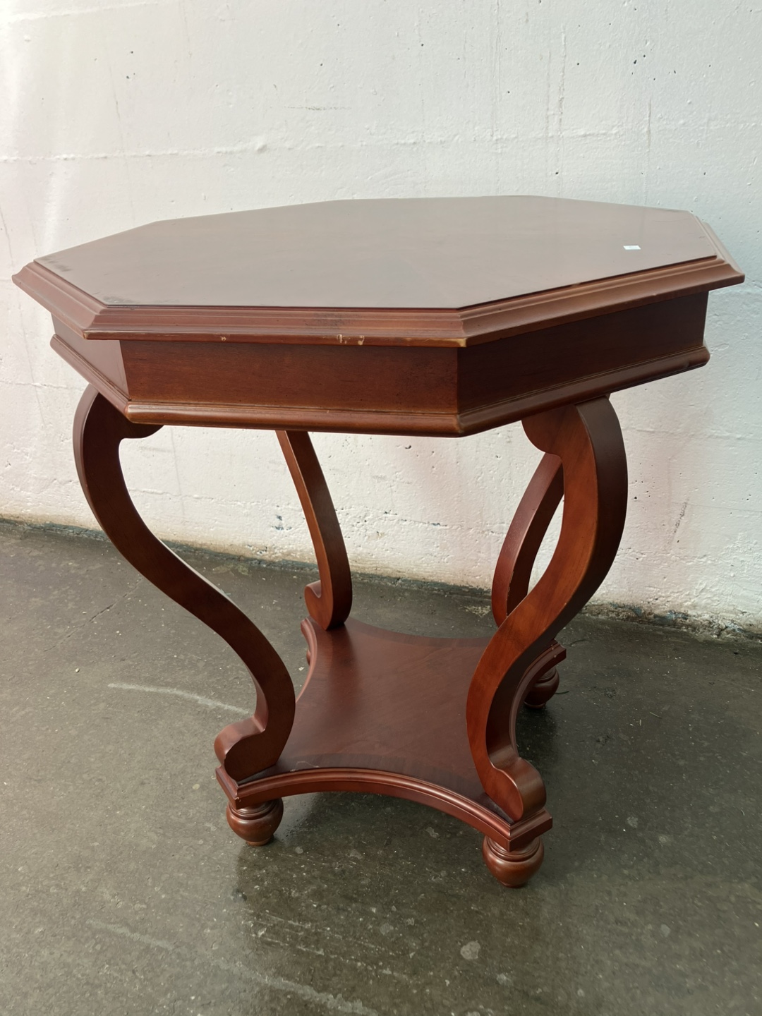 Wooden Octagon End Table