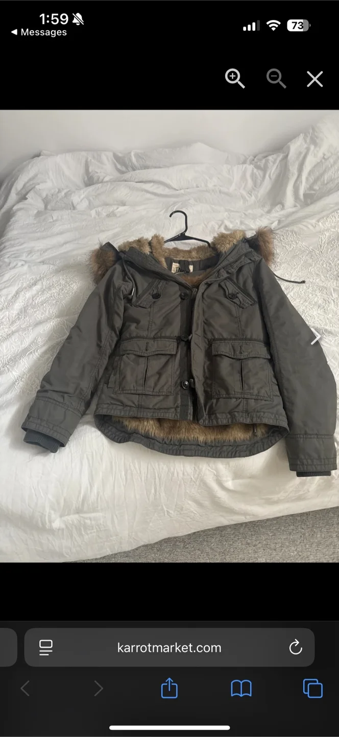 TNA Olive Green Winter Jacket thumbnail