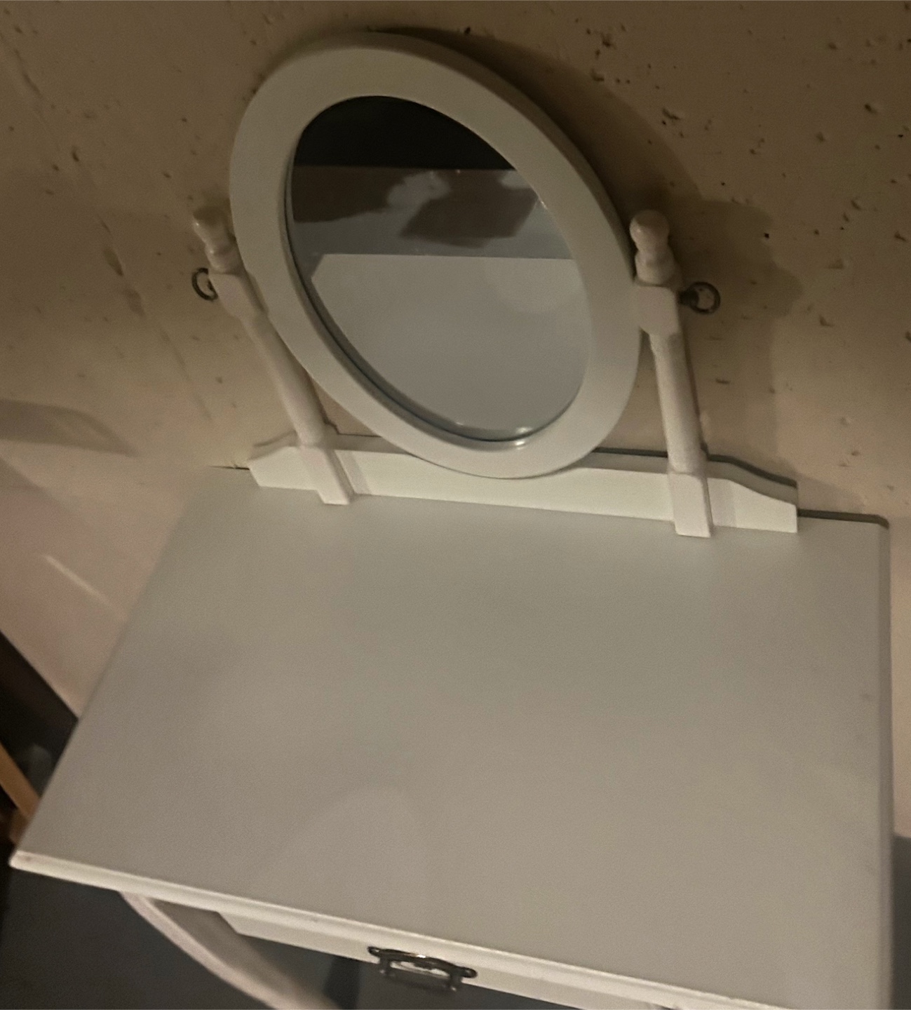 White Vanity Table with Mirror - photo 2