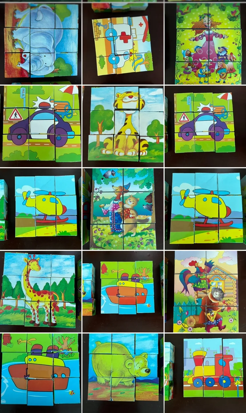 ONLY $2 for ALL - Kids' Picture Puzzle Blocks thumbnail
