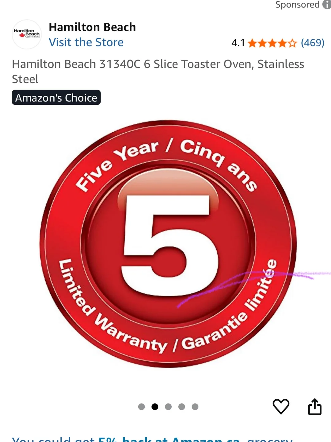 Hamilton Beach Toaster Oven image indicator(4)