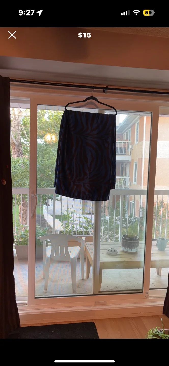 Blue Zebra Print fabric thumbnail