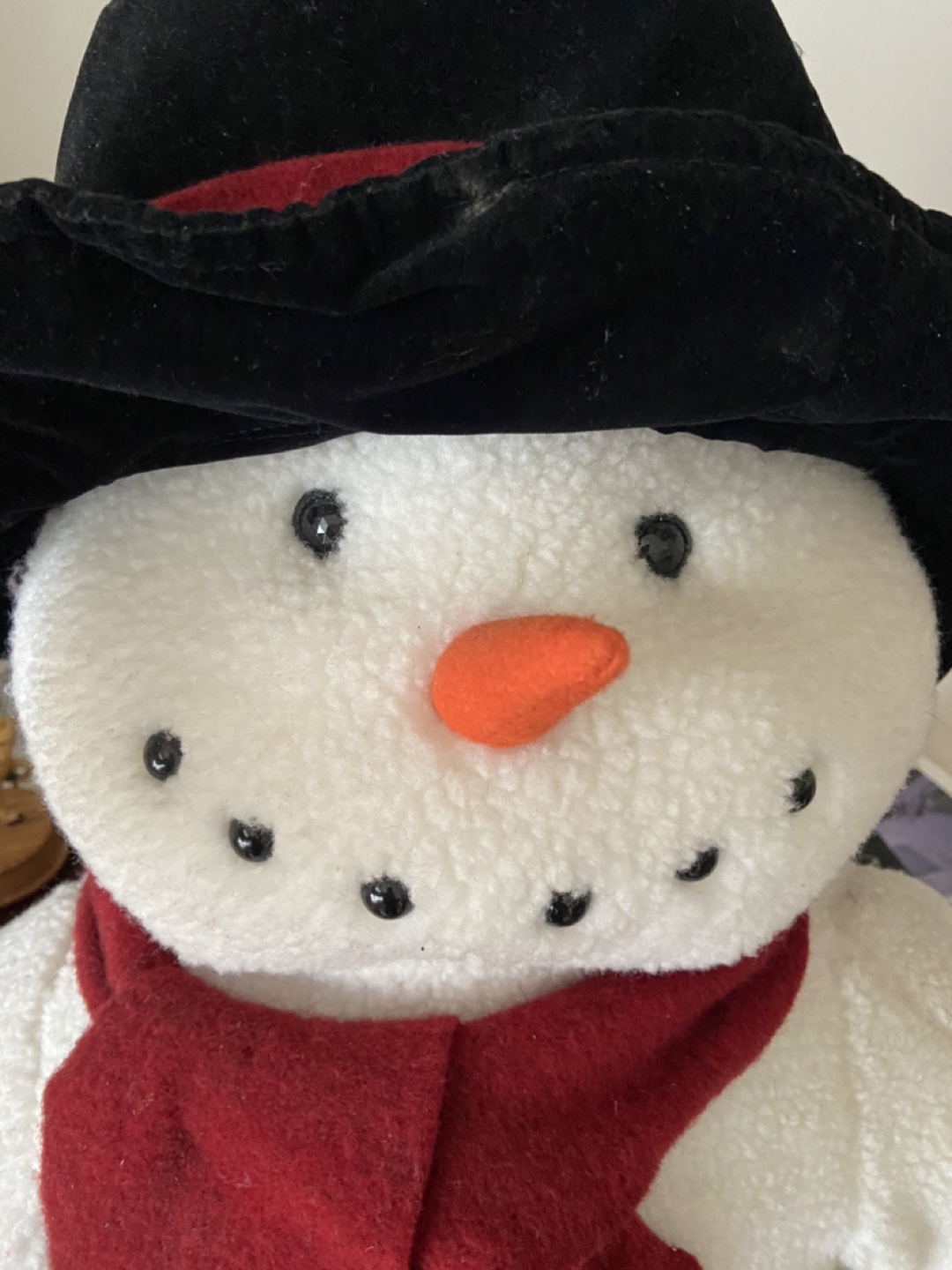 Large Plush Snowman Decoration - photo 2