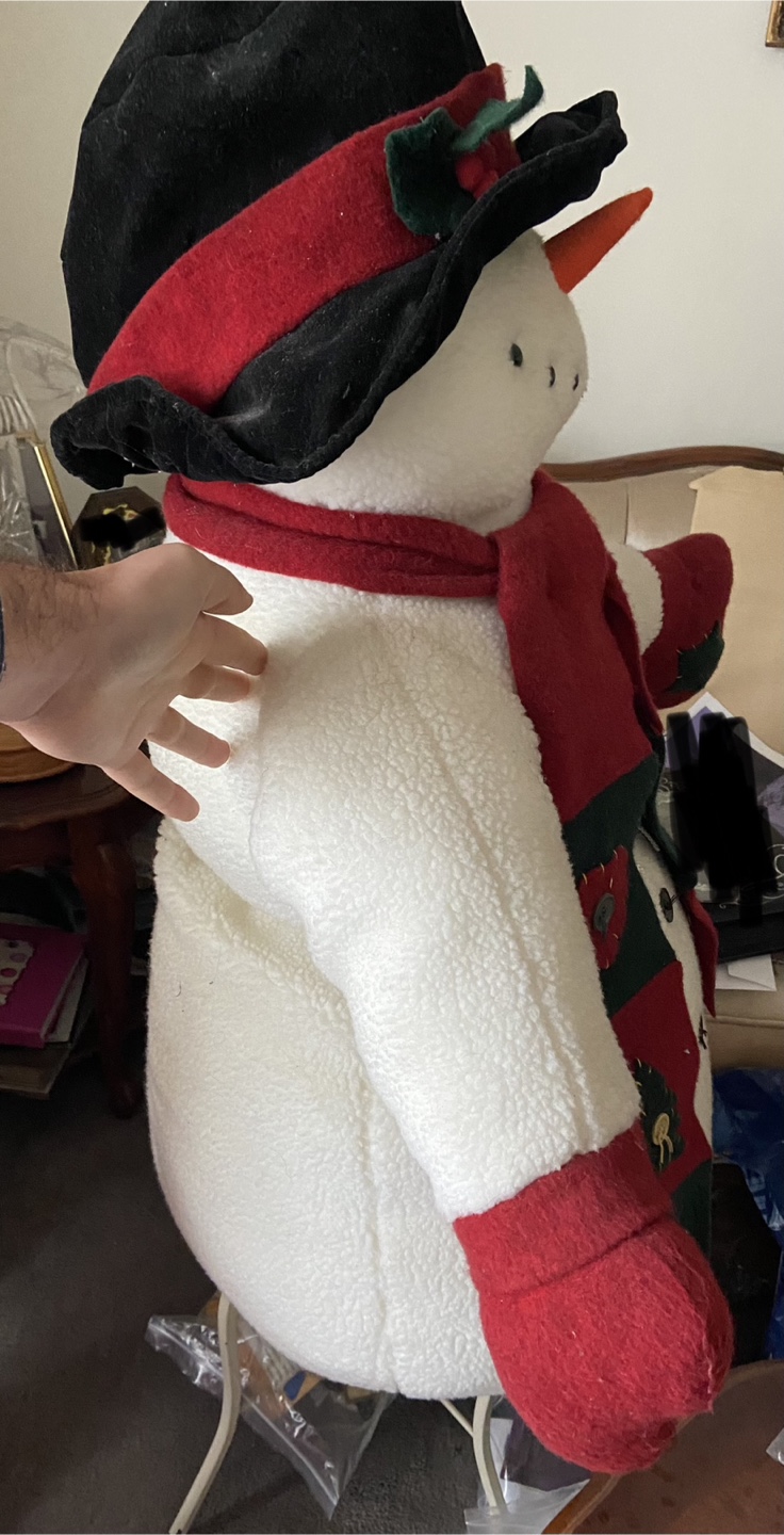 Large Plush Snowman Decoration - photo 4