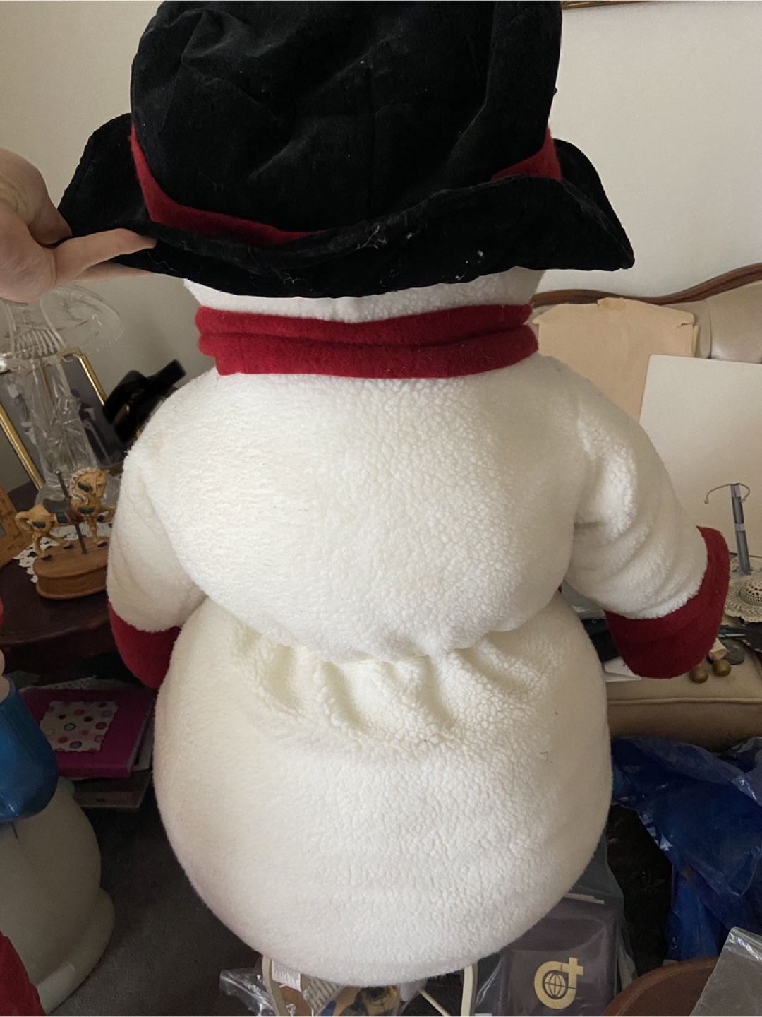 Large Plush Snowman Decoration - photo 5