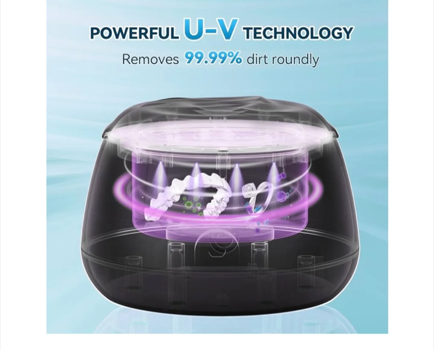 KUNPHY Ultrasonic Waterproof Cleaner image indicator(7)