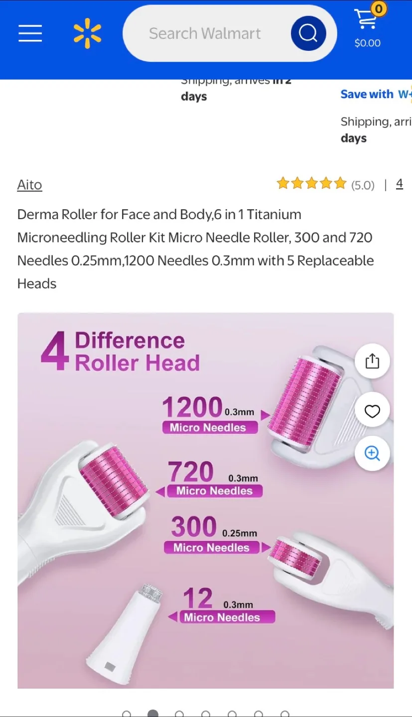 6 in 1 Derma Roller Kit - Micro Needling image indicator(5)