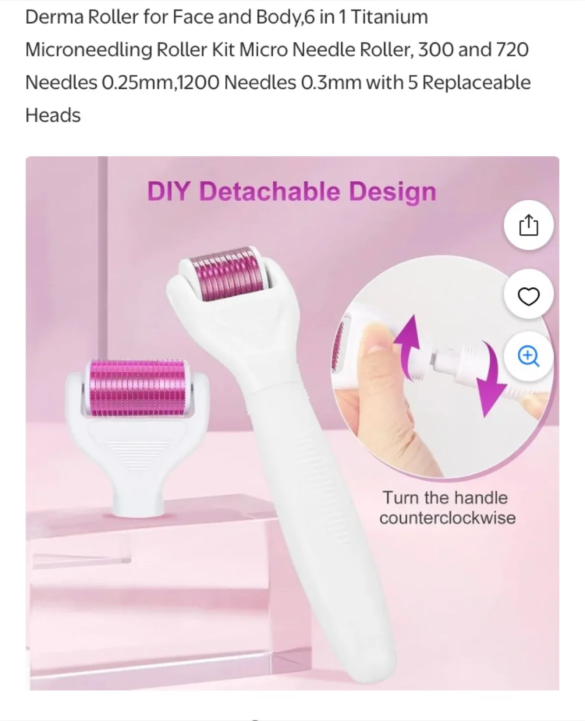 6 in 1 Derma Roller Kit - Micro Needling image indicator(4)