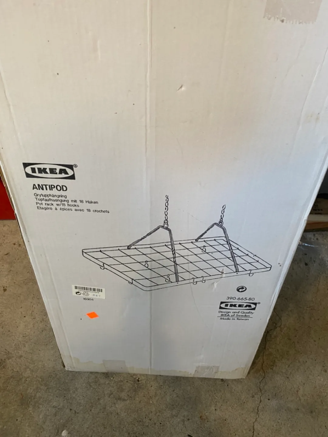 IKEA ANTIPOD Pot Rack w/ 18 Hooks - New in Box image indicator(3)