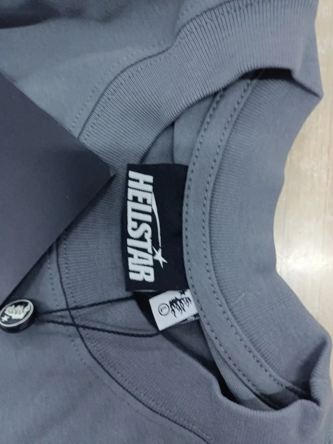 Hellstar “Space Racer” Tee – Gray with Purple & Gold Graphics image indicator(3)