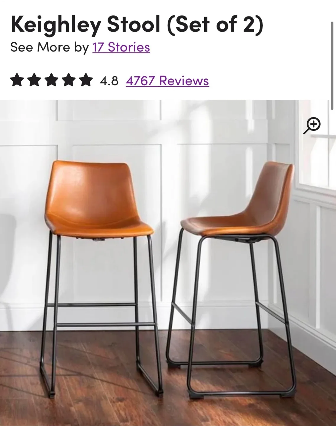 17 Stories Keighley Bar Stools (Set of 2) image indicator(5)