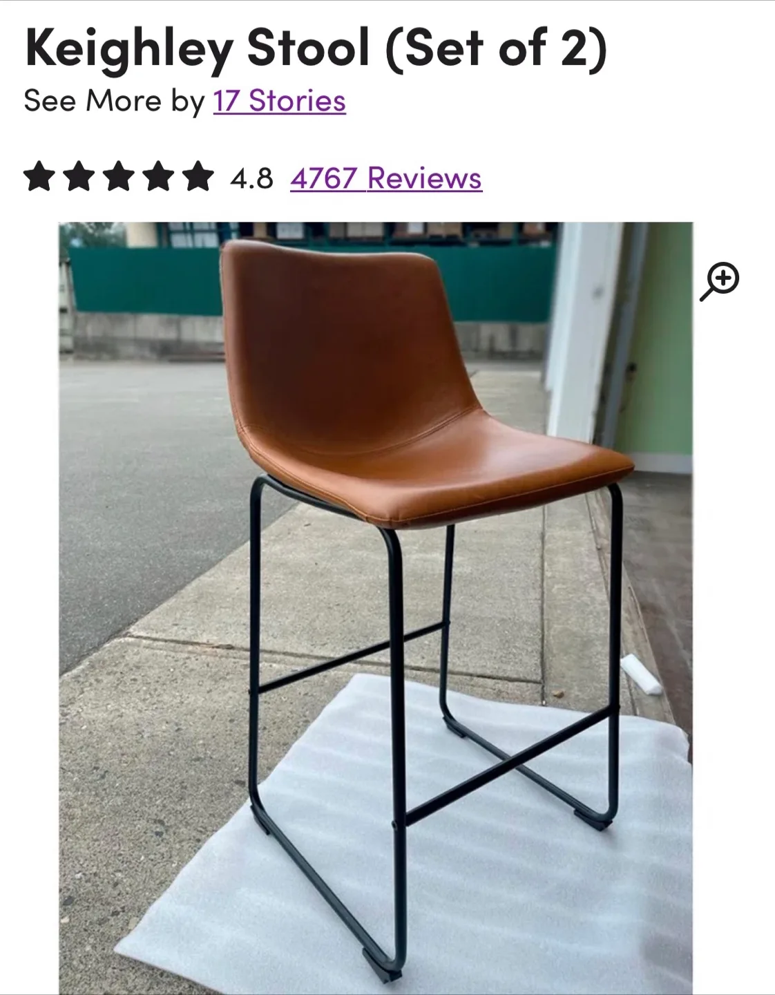 17 Stories Keighley Bar Stools (Set of 2) image indicator(6)