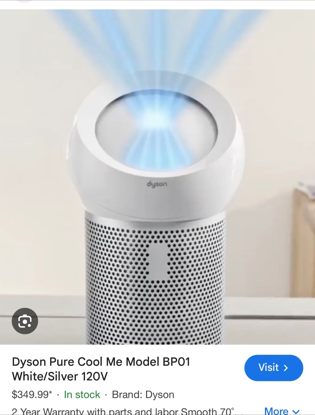Dyson fan with oem remote. thumbnail