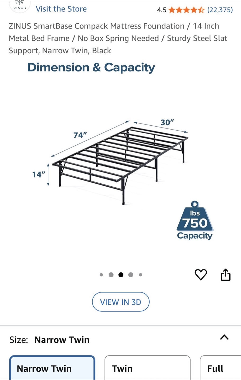 Foldable Metal bed frame - photo 2