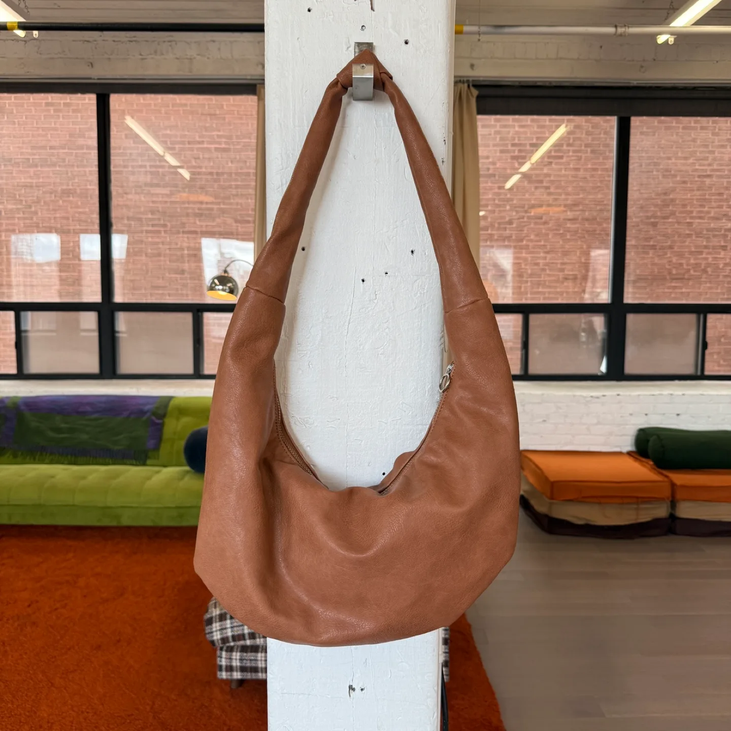 Slouchy Banana Bag - Caramel Leather thumbnail
