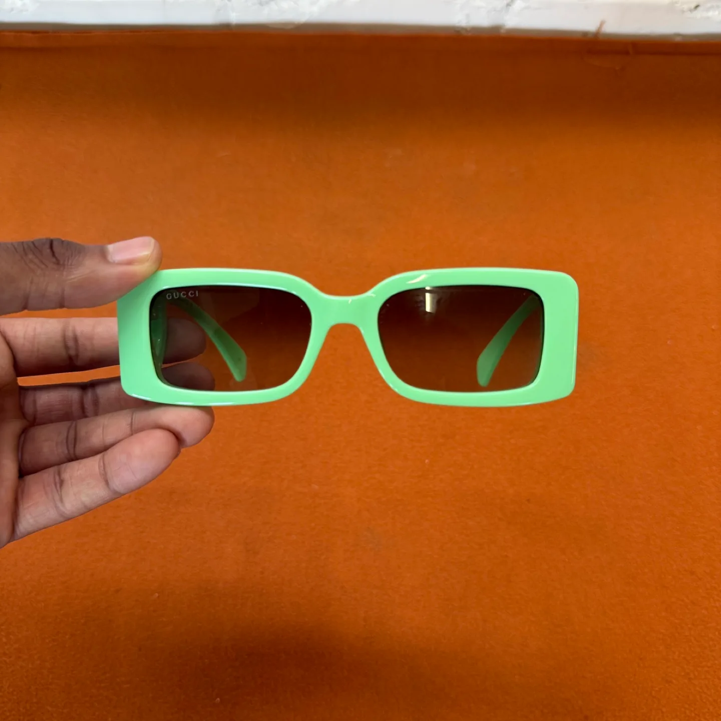 Gucci Couture 1325 baby green Sunglasses with gg logo thumbnail