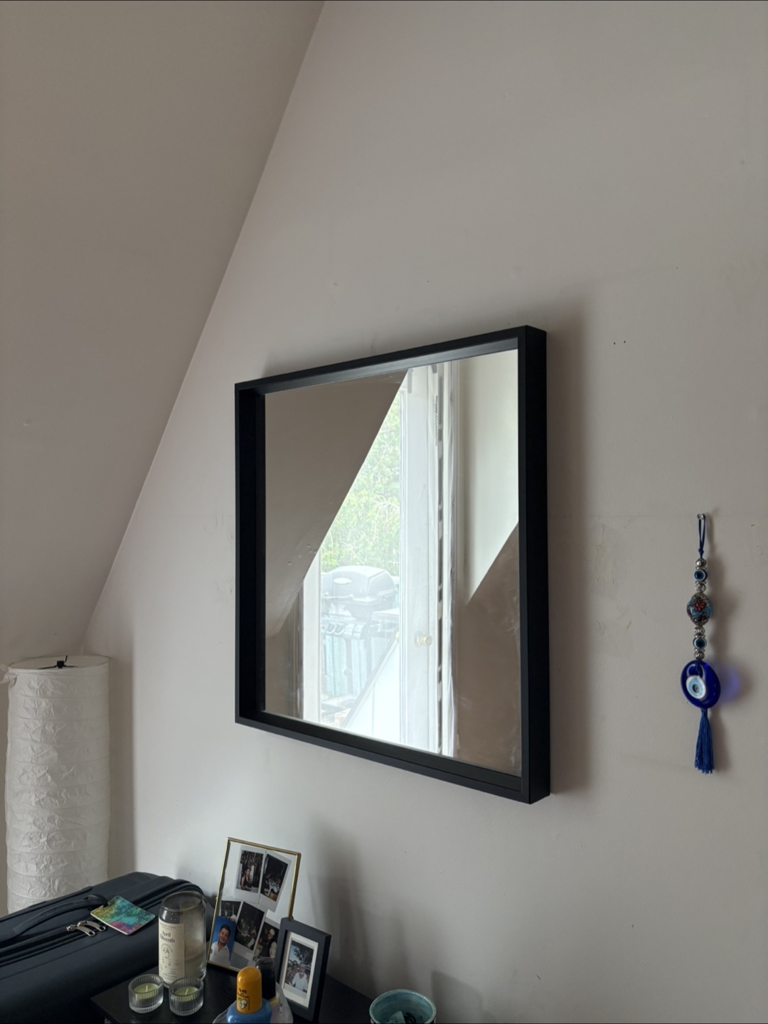 IKEA Nissedal Mirror - Black, 65x65cm