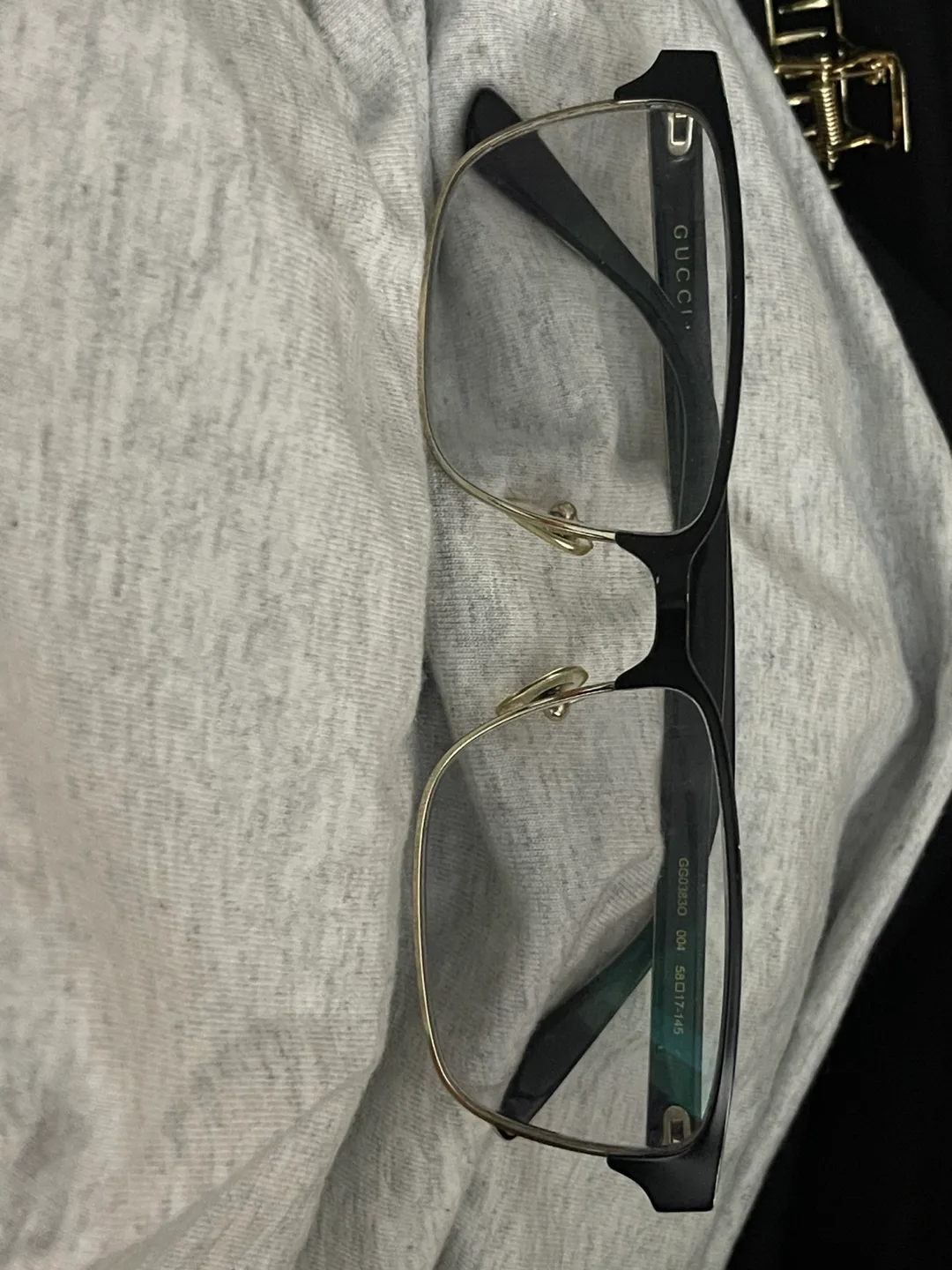 Gucci GG0383O Black/Gold Eyeglasses thumbnail