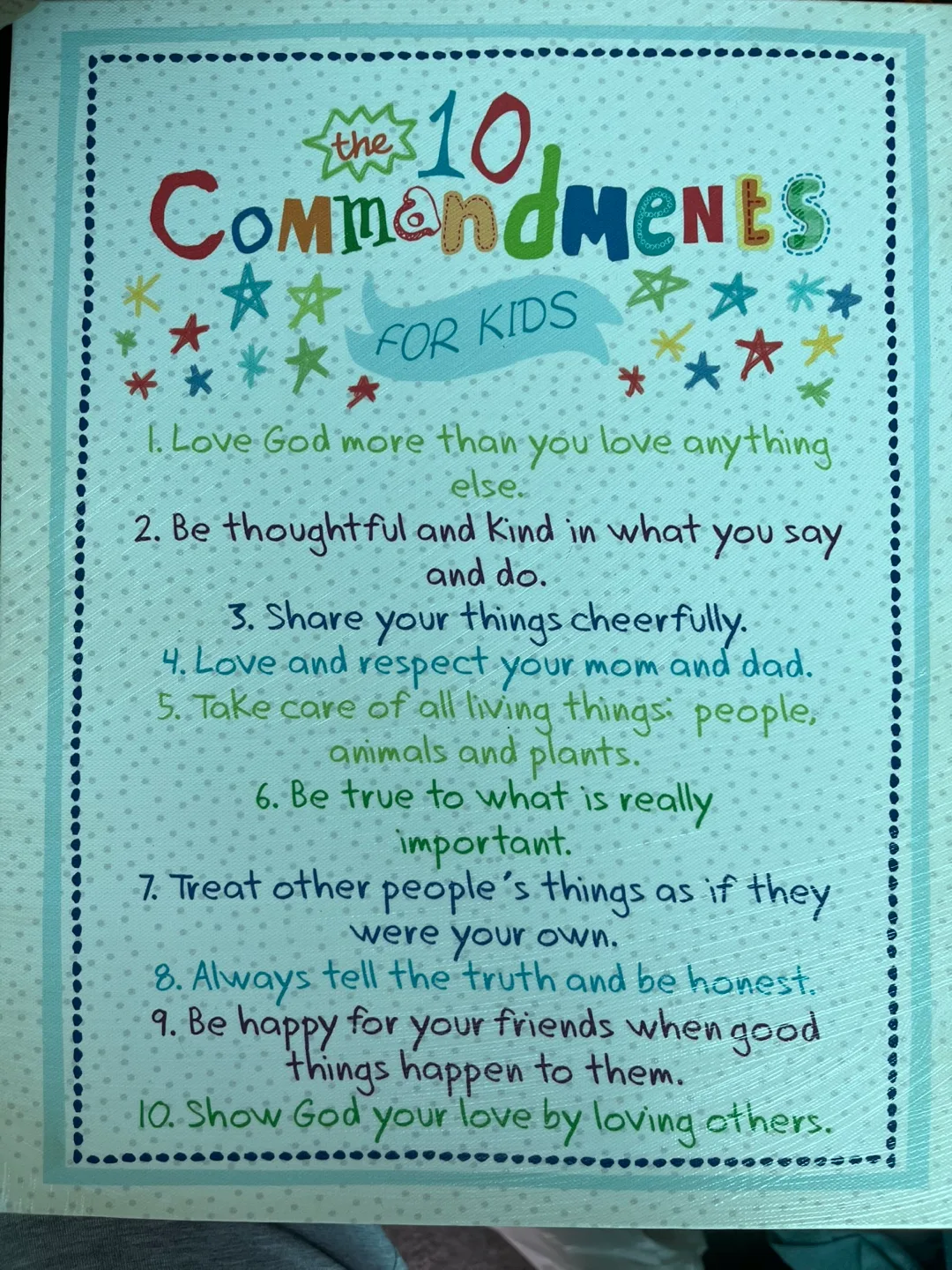 The 10 Commandments for Kids Wall Decor thumbnail