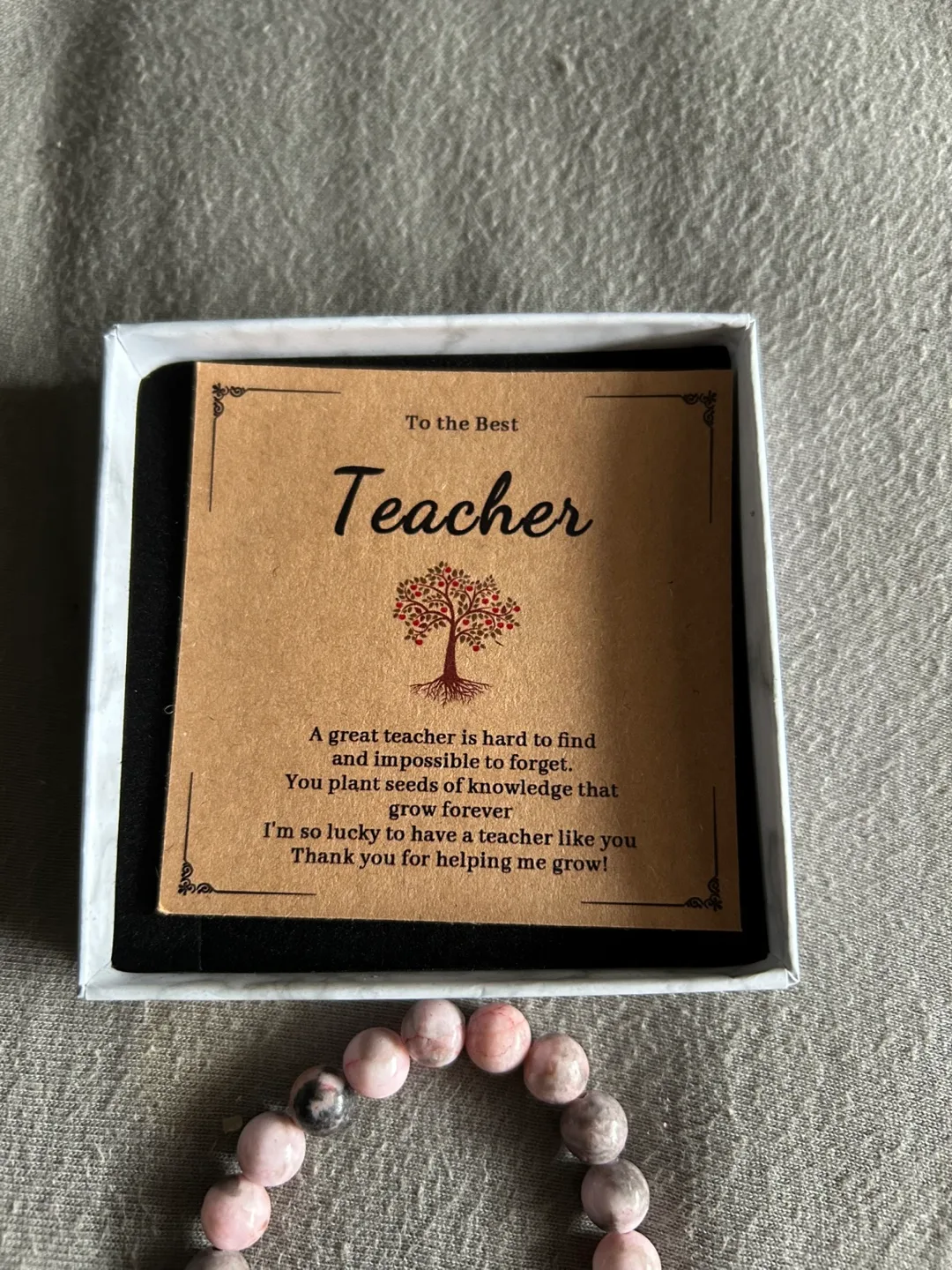 New Teacher Bracelet with Tree Charm image indicator(4)