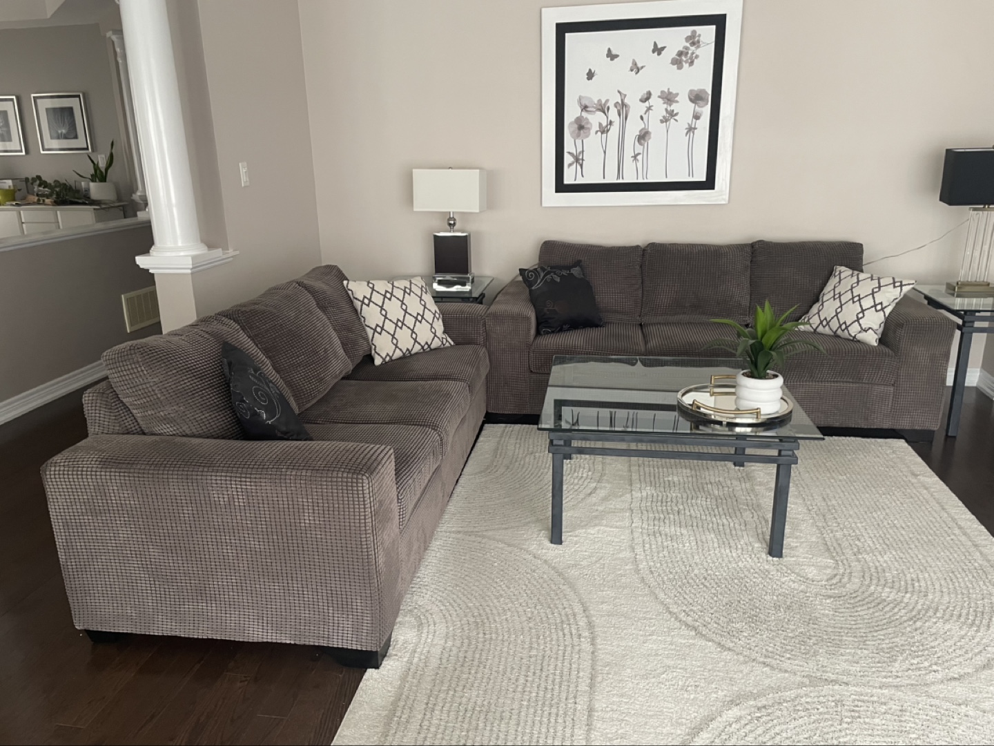 Gray  Couch and Sofa Set