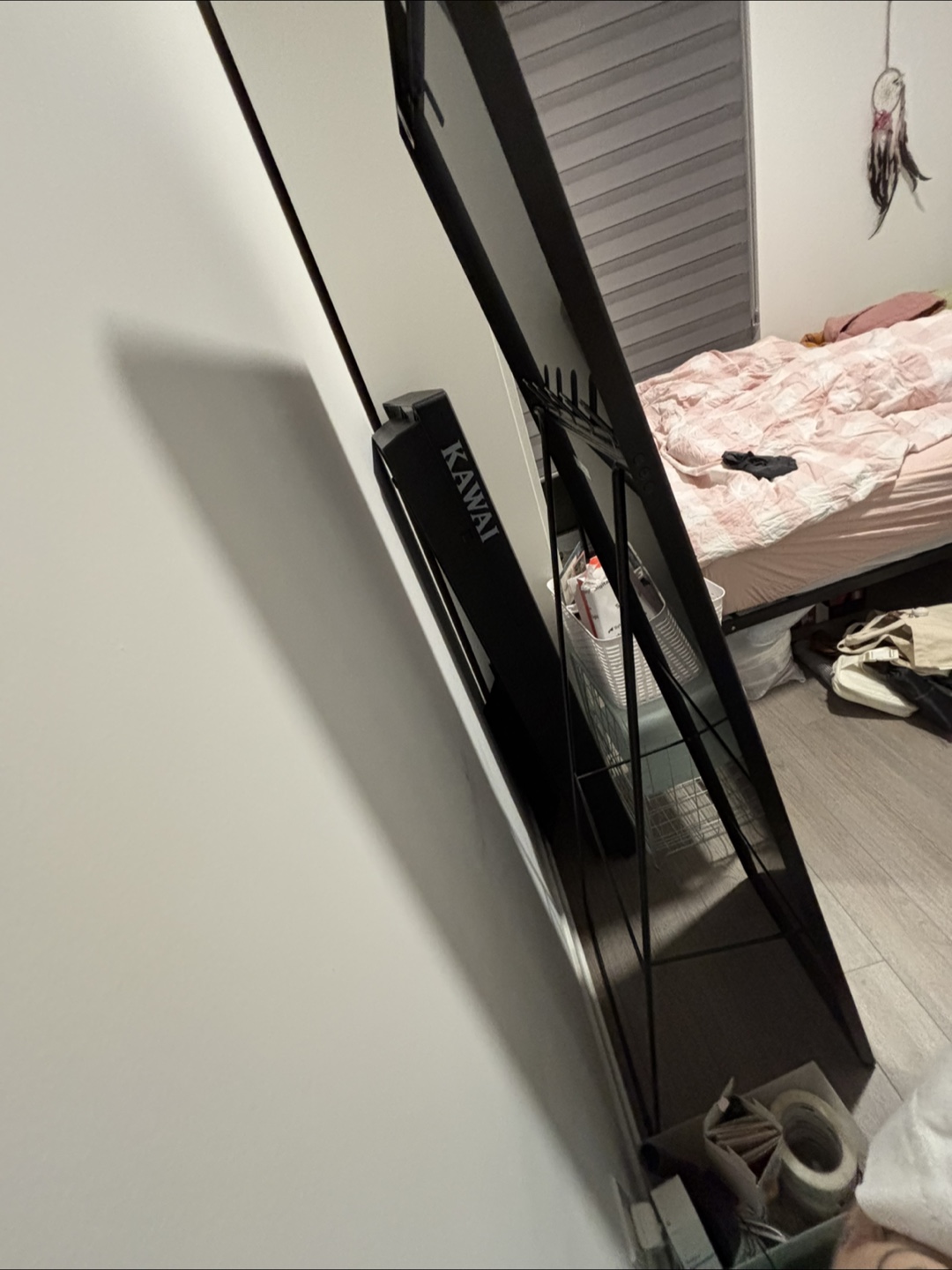 Black Framed Standing Mirror - photo 2