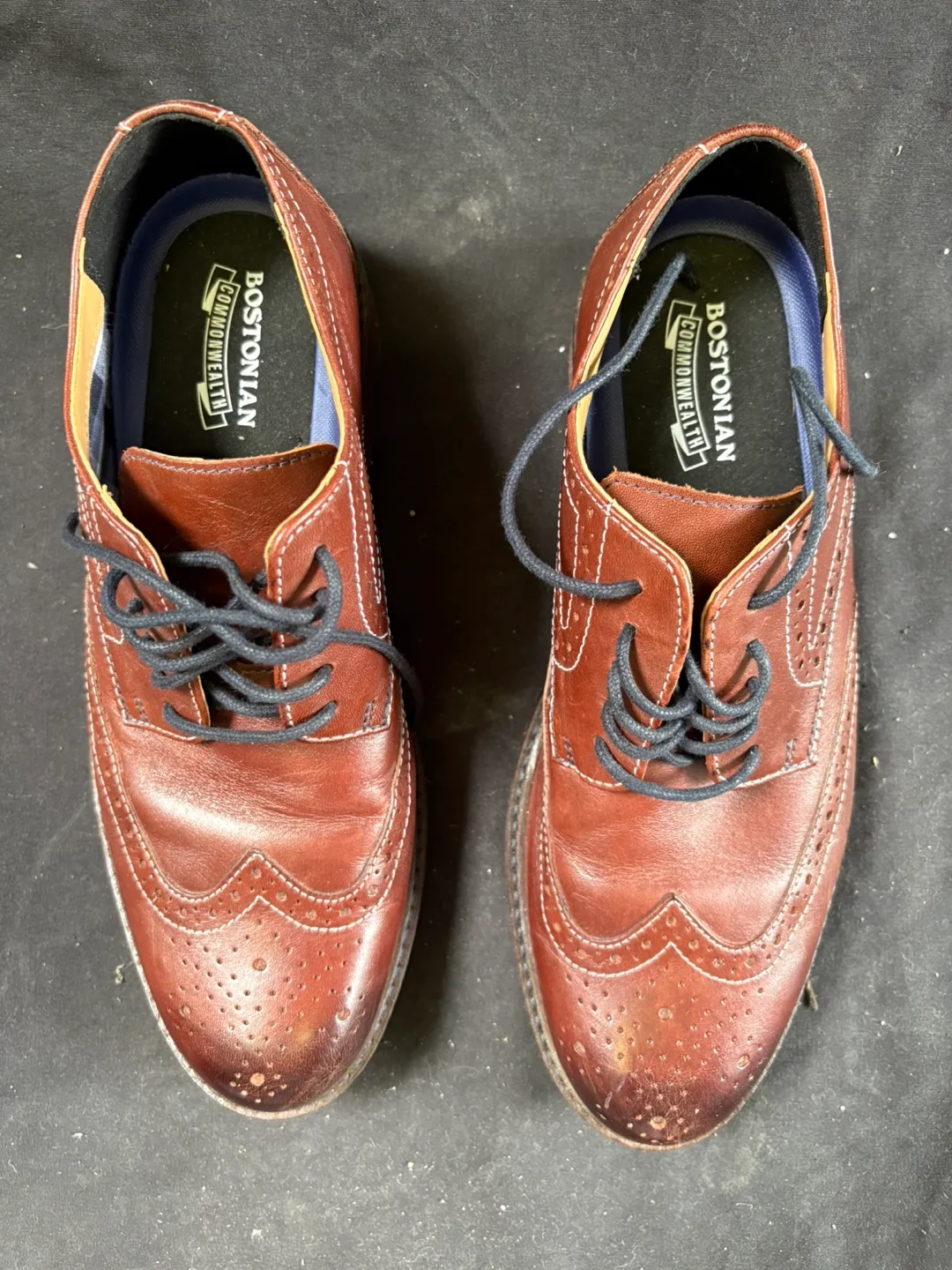 Bostonian Commonwealth Brown Leather Wingtip Shoes image indicator(3)