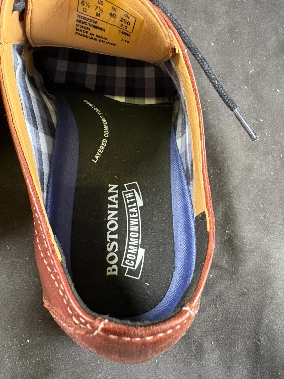 Bostonian Commonwealth Brown Leather Wingtip Shoes image indicator(8)