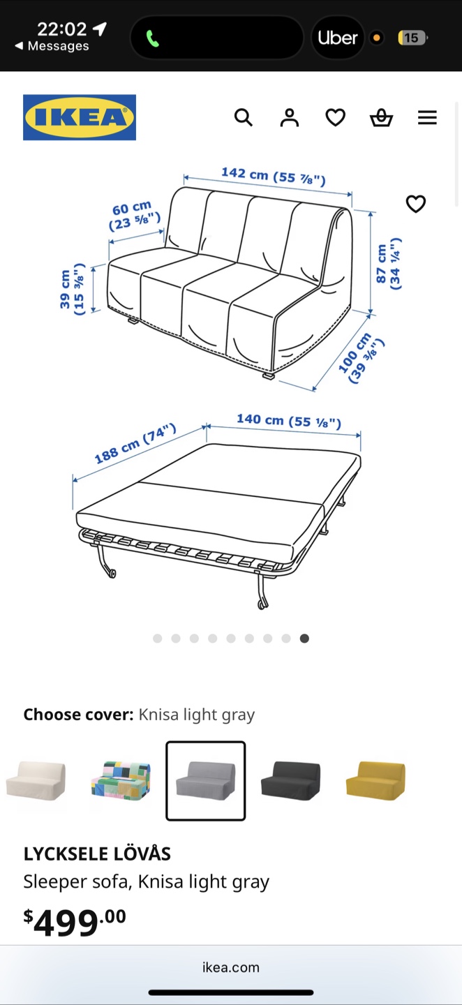 IKEA Sleeper Lycksele Sofa Bed - photo 2