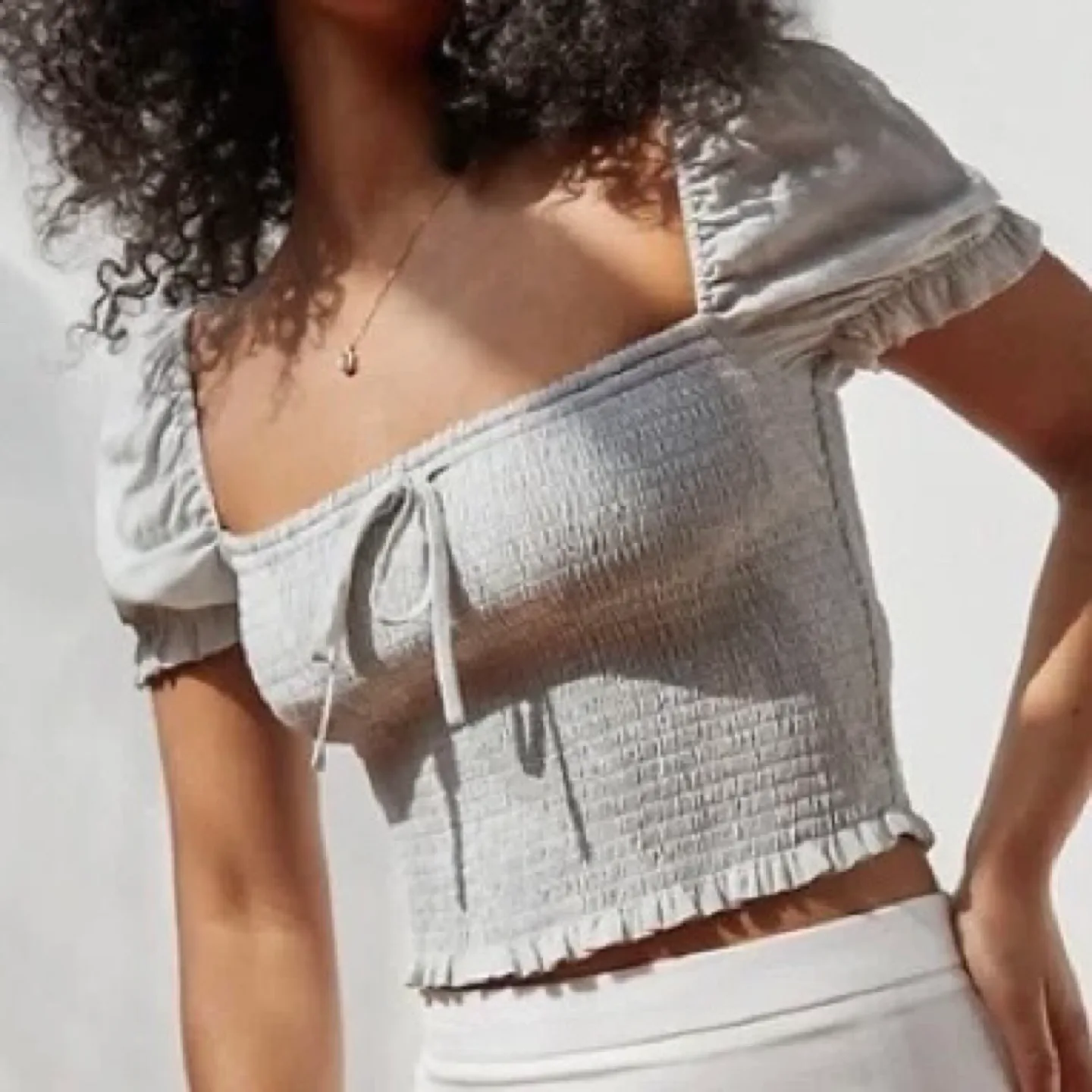 Aritzia Wilfred Smocked Blouse thumbnail
