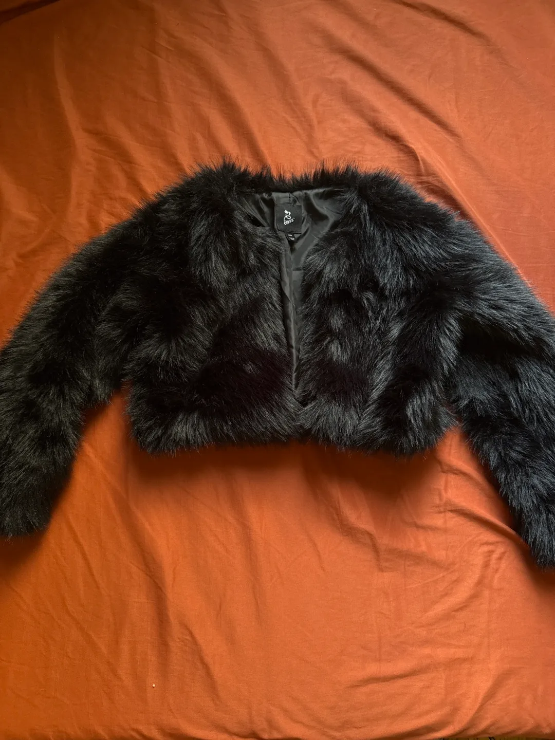 Art Class Black Faux Fur Jacket - Size M thumbnail