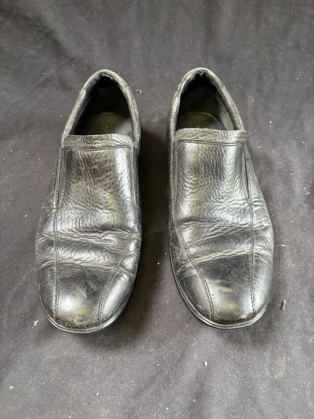 🇨🇦Men's Black Leather Slip-On Shoes thumbnail