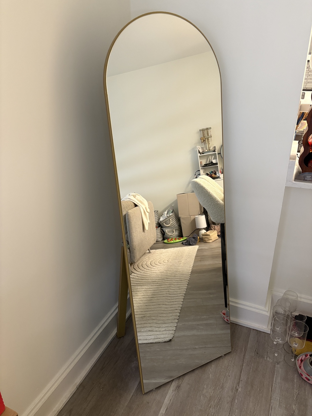 Arched Gold Full Length Mirror